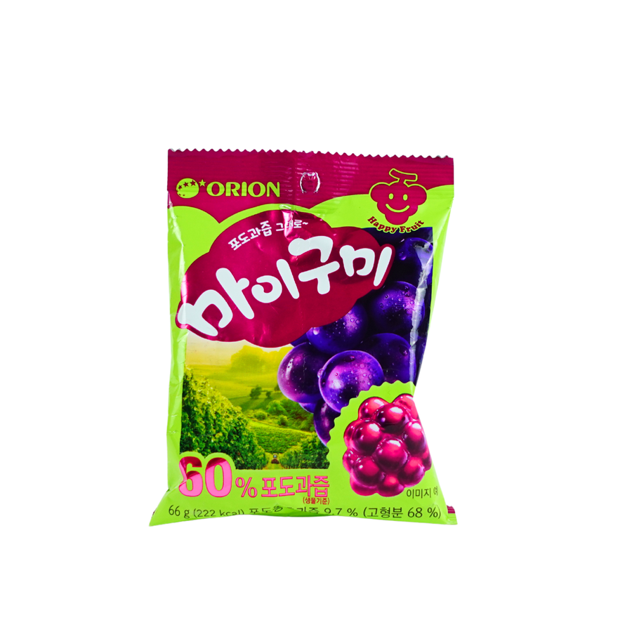 Bonbons gélifiés au raisin MyGummy – Confiserie coréenne Orion 66 g